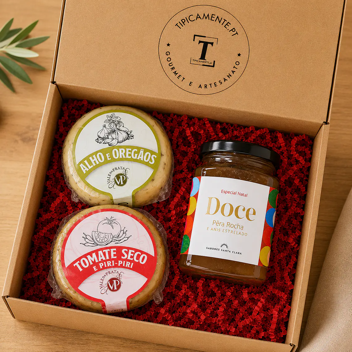 Basket of jam and 2 cheeses 2