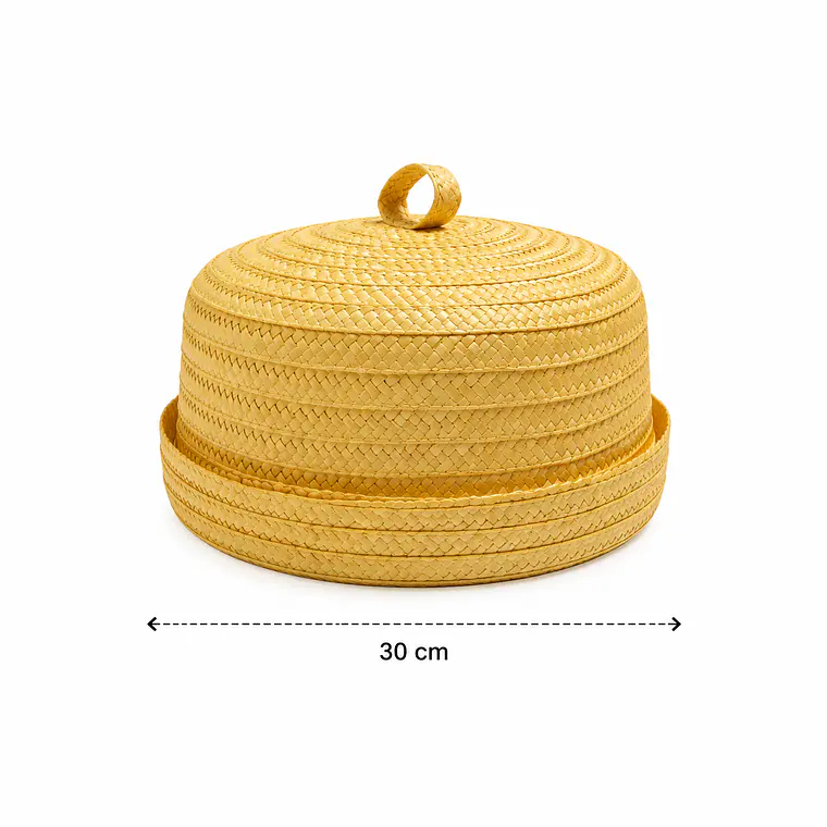 Présentoir à fromage/gâteau en paille artisanale 1