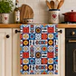 Pano de Cozinha Regional Azulejos Portugueses em sarja - vignette 1