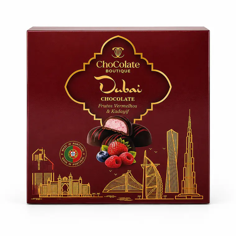 Chocolate Dubai – Frutos Vermelhos & Kadayif ✨🍫 1