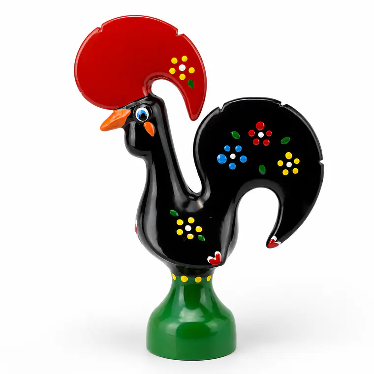 Galo de Barcelos Artesanal Pintado à Mão 15cm  2