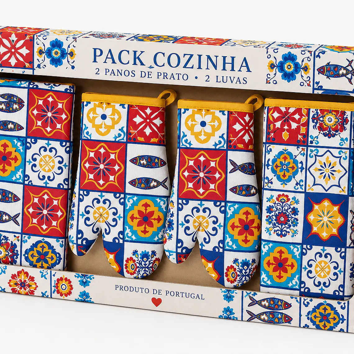 Pack Têxtil de Cozinha Tradicional Portuguesa-Azulejos 1