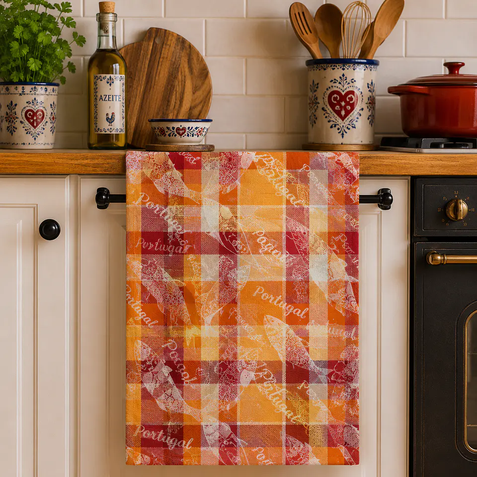 Torchon de cuisine Sardine – 75 x 75 cm 3