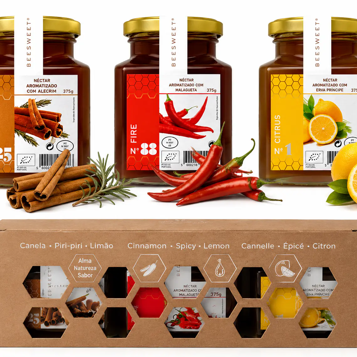 Minipack – Paquete de néctar orgánico con sabor a canela, especias y limón. 1