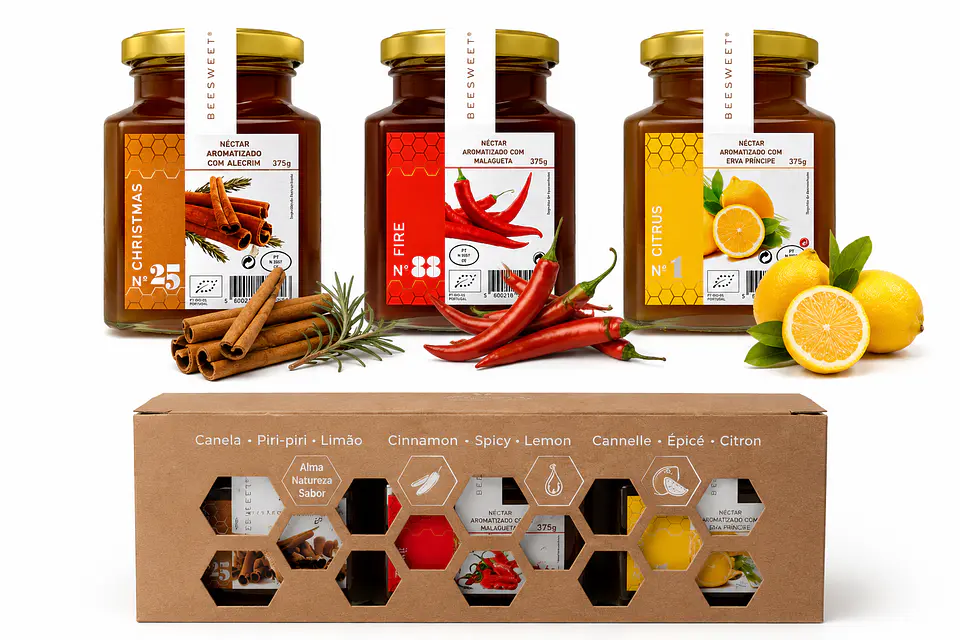 Minipack – Paquete de néctar orgánico con sabor a canela, especias y limón. 1