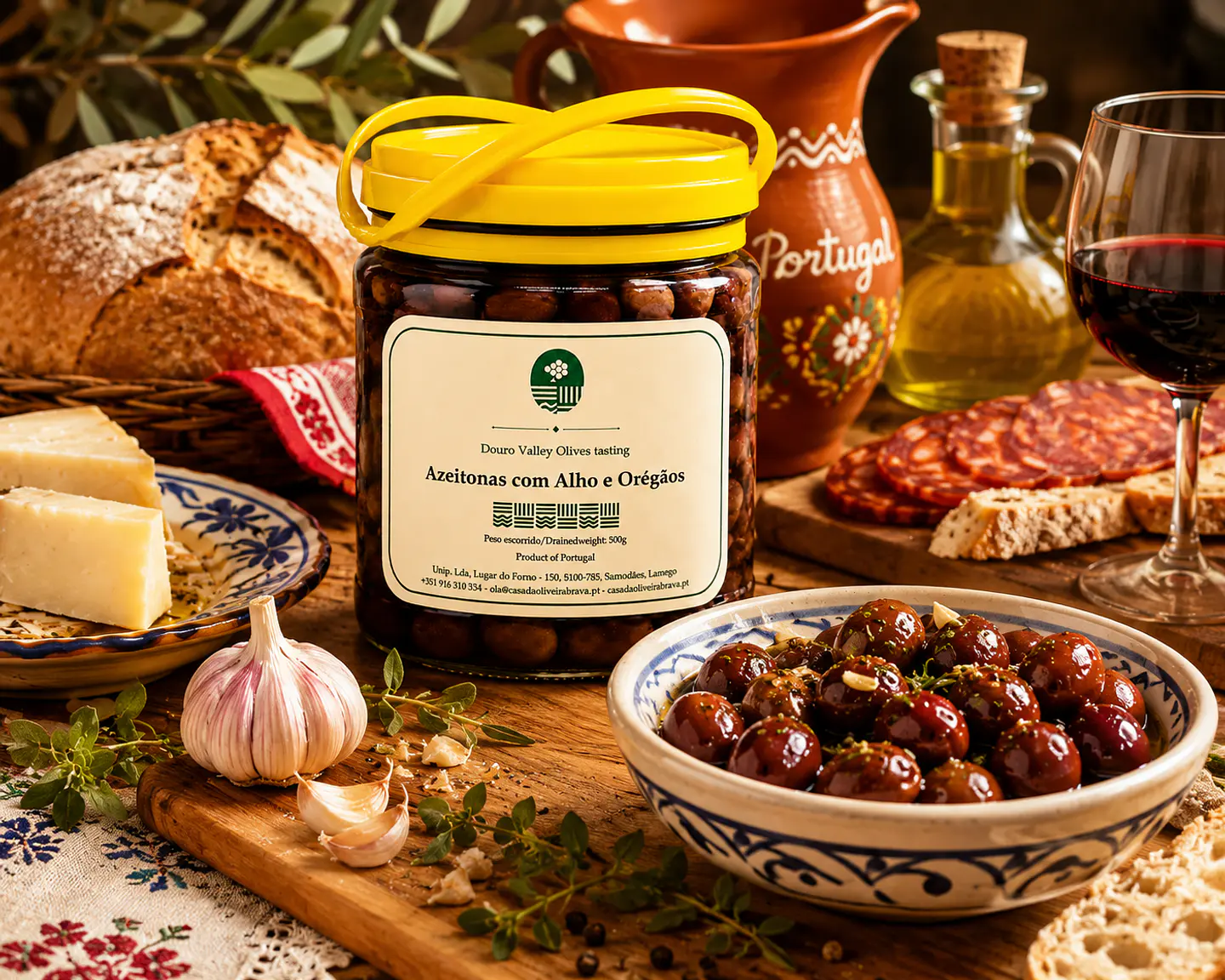 Aceitunas en aceite de oliva virgen extra con ajo y orégano – 500 g 1