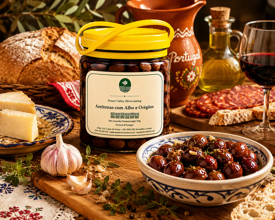 Aceitunas en aceite de oliva virgen extra con ajo y orégano – 500 g 1