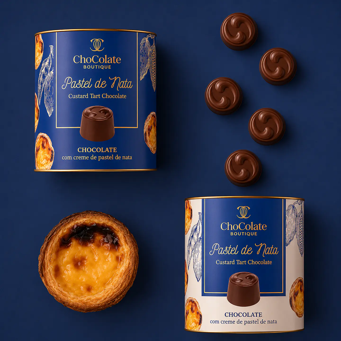 Lata bombons de pastel de nata 1
