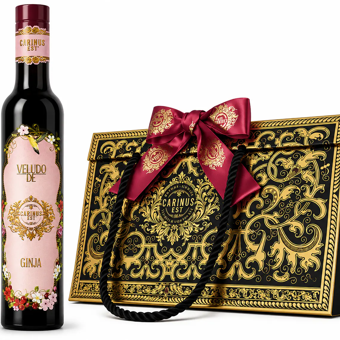 Licor artesanal em caixa de presente com laço - 200ml 2