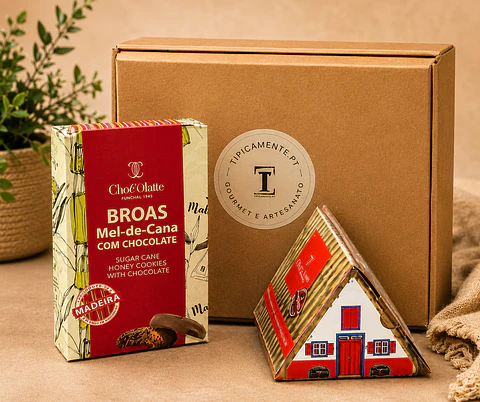 Paquete Gourmet: Sabores tradicionales de la isla de Madeira en una caja gourmet.