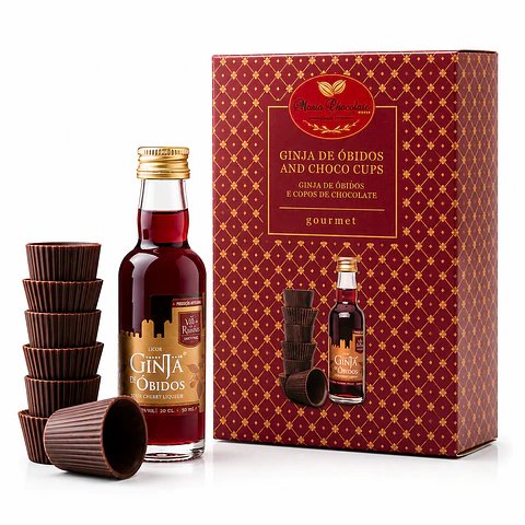 Coffret cadeau avec coupelles en chocolat + flacon de 50 ml