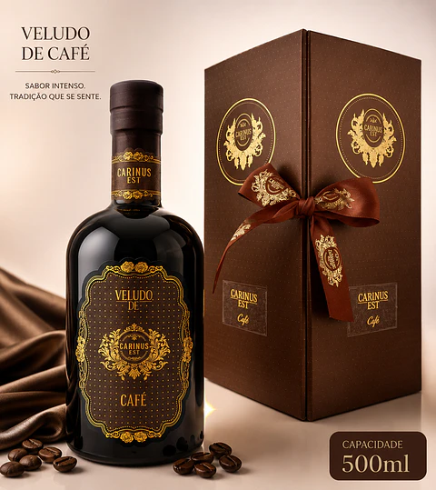 Liqueur de café 500 ml en coffret avec ruban.
