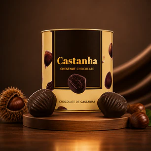 Lata bombons de castanha
