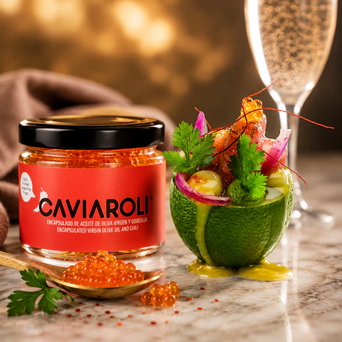 Olive Oil Caviar with Chili Pepper