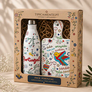 Pack Portugal – Garrafa Térmica & Tábua de Cozinha