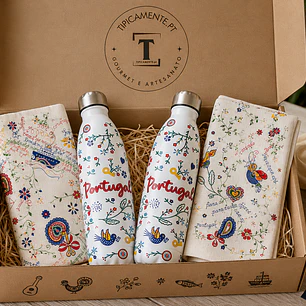 Pack Tradição Portuguesa – Garrafa Térmica & Panos de Cozinha