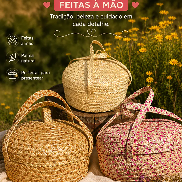 Cesta Boleira feita à mão 2