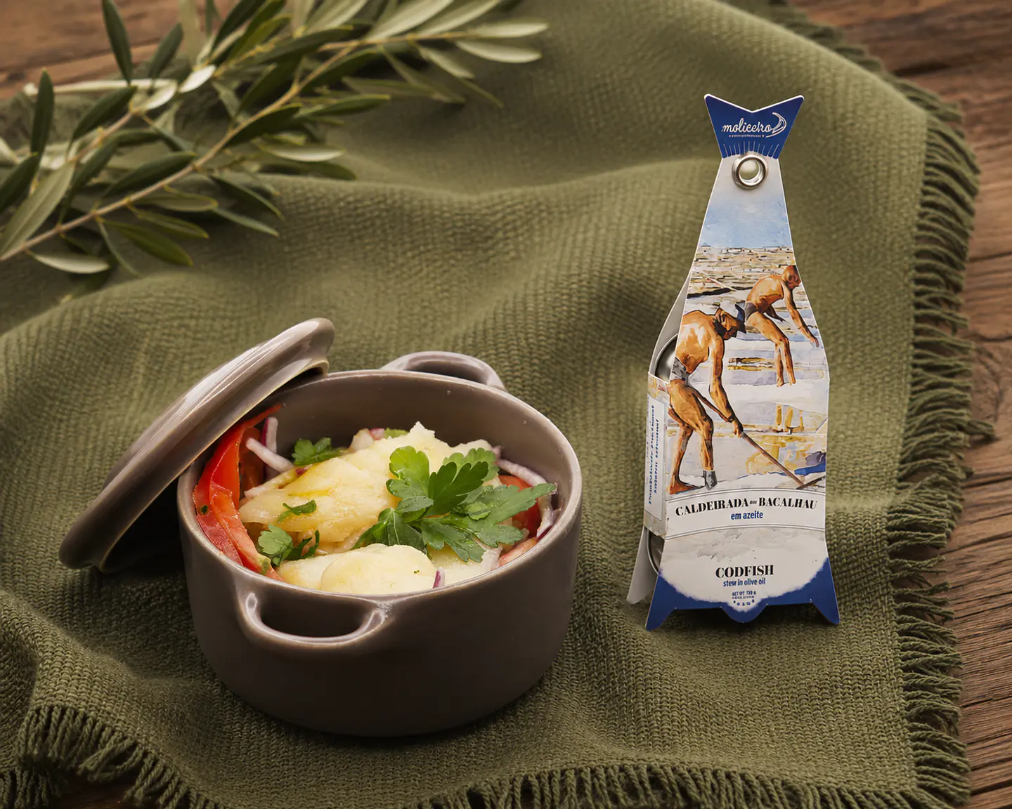 Codfish stew in preserved olive oil 1
