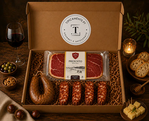 Panier traditionnel portugais de saucisses assorties