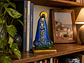 Nuestra Señora en madera pintada a mano 15cmx8cm - Miniatura 3