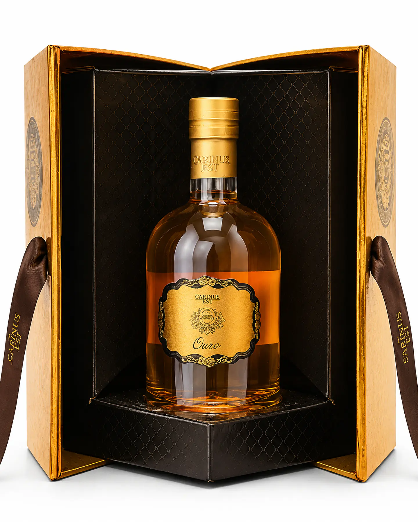 Licor con copas de oro y chocolate 1
