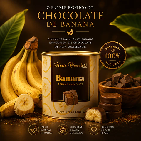 Can of banana chocolates