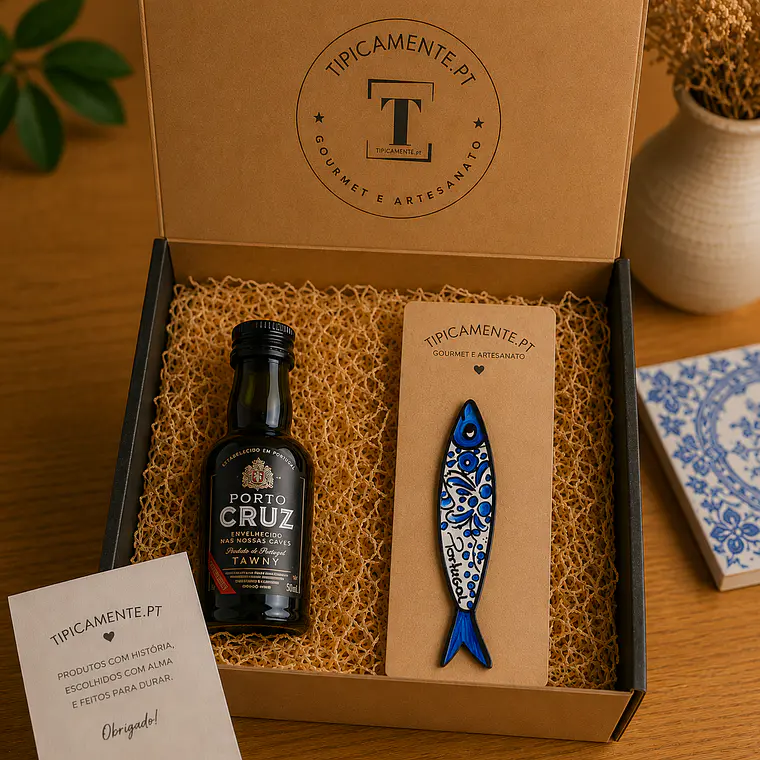 Coffret Saveurs et Traditions du Portugal – Aimant Sardine et Porto Tawny 1