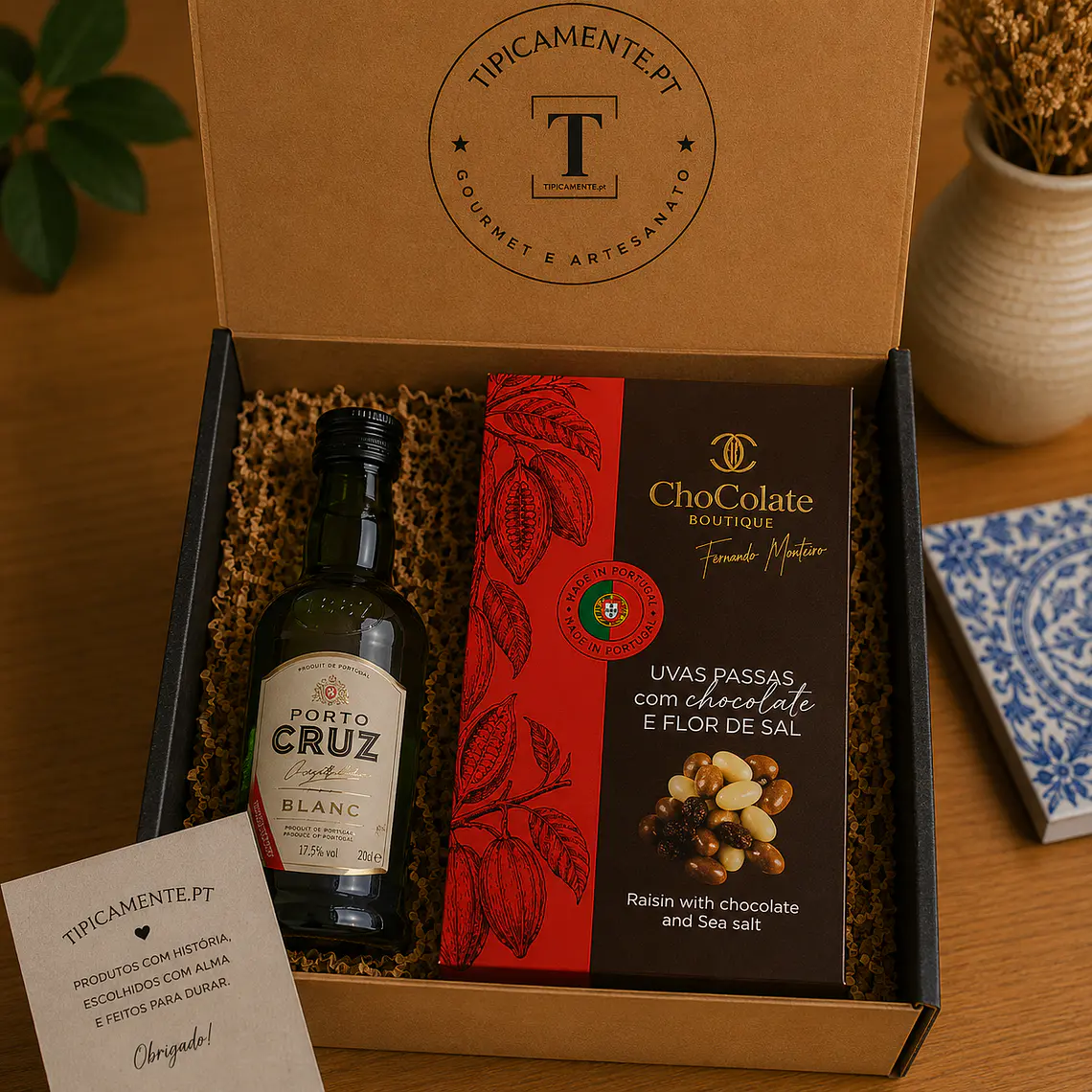 Pack Porto Branco & Uvas Passas com Chocolate e Flor de Sal  1