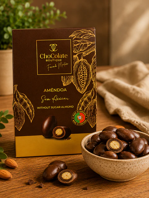 Amêndoas com Chocolate Sem Açúcar