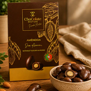 Amêndoas com Chocolate Sem Açúcar