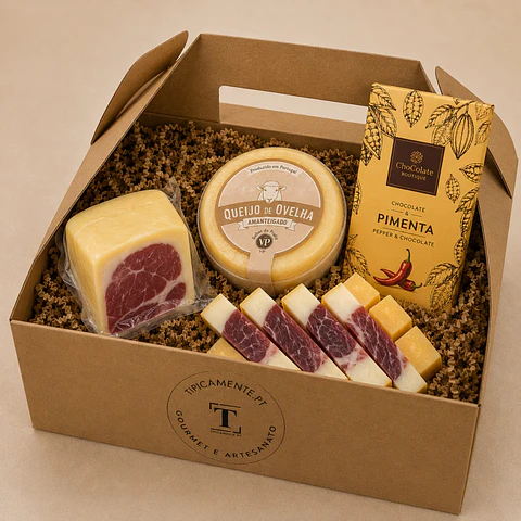 Cabaz Gourmet – Queijos Portugueses & Chocolate com Pimenta