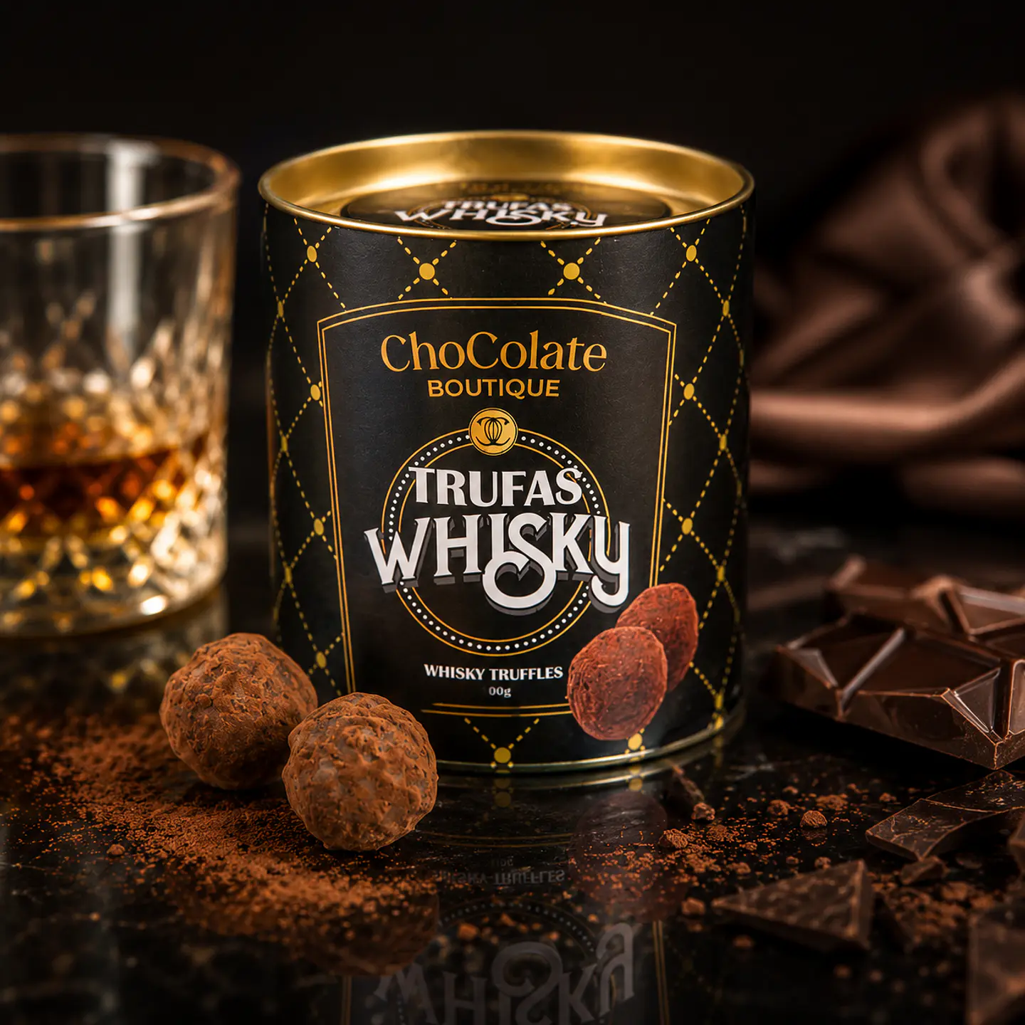 Tin of Whiskey Truffles 1
