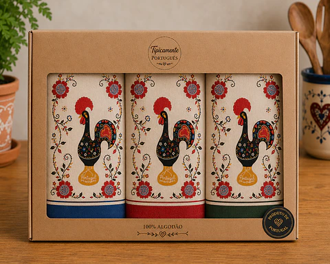Pano de Cozinha Galo de Barcelos 50 x 70 cm