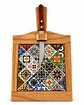 Tabla de servir con cuchillo integrado y azulejos portugueses de 15 cm. - Miniatura 1