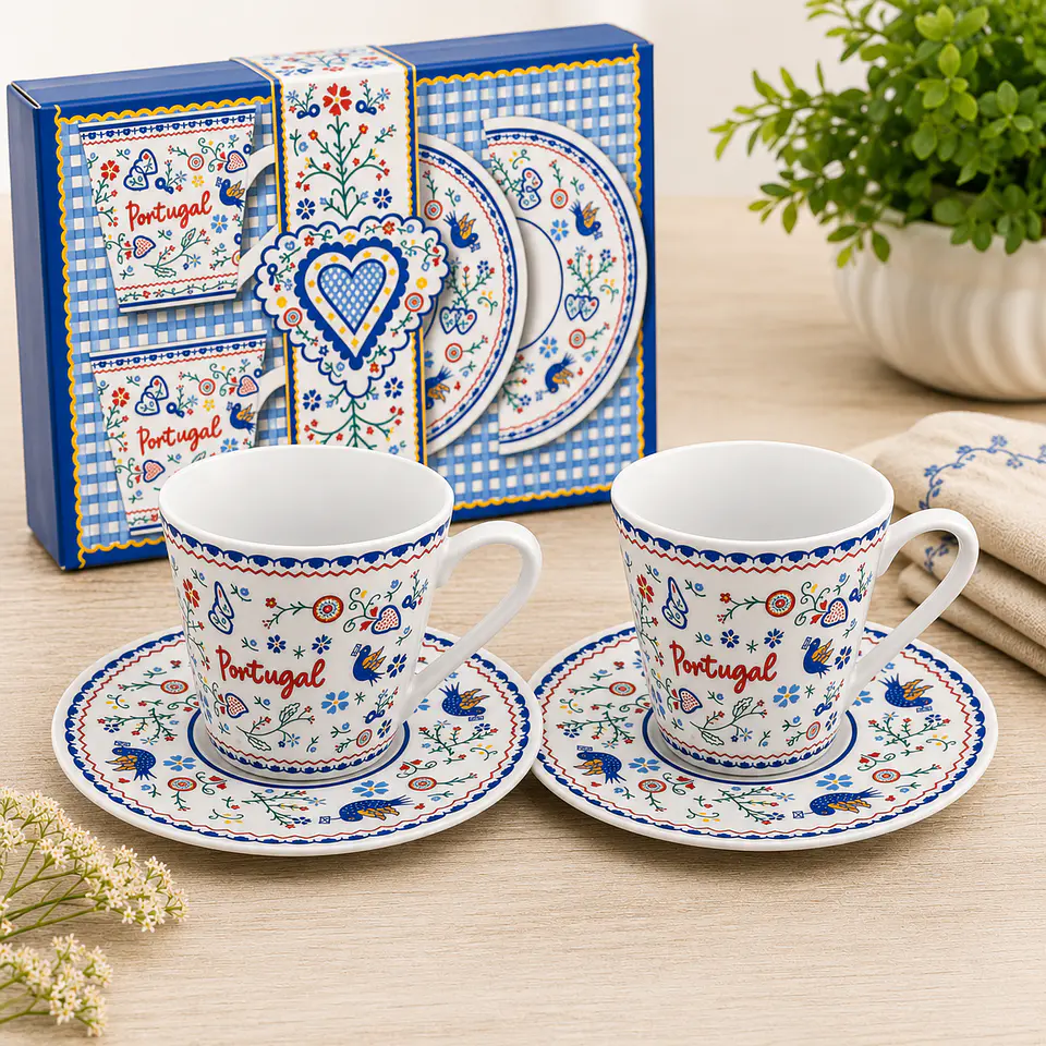 Valentine's Day Handkerchief Pattern Tea Set 1