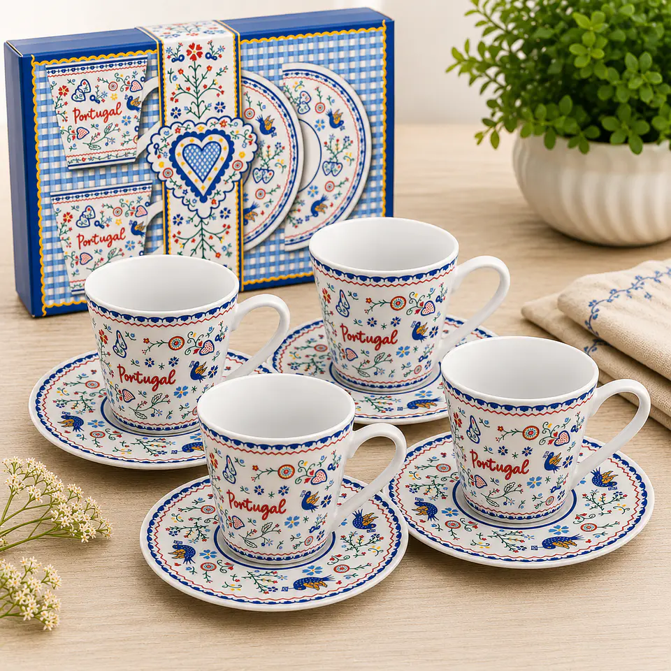 Valentine's Day Handkerchief Pattern Tea Set 3