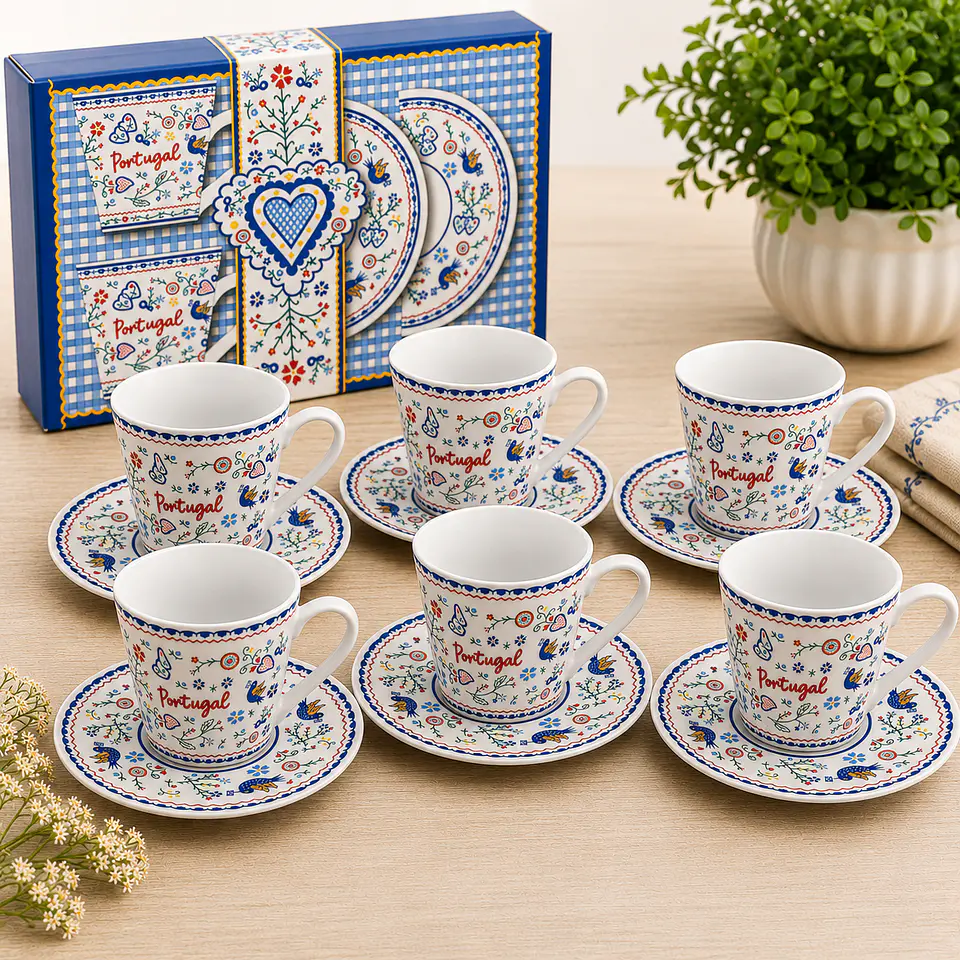 Valentine's Day Handkerchief Pattern Tea Set 4