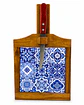 Tábua para Petiscos com Faca Integrada e Azulejos Portugueses 15 cm  - thumbnail 1