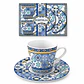 Conjunto de 2 Chávenas de Café com Pires - Azulejos - Thumbnail 2