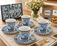 Conjunto de 2 Chávenas de Café com Pires - Azulejos - Thumbnail 1