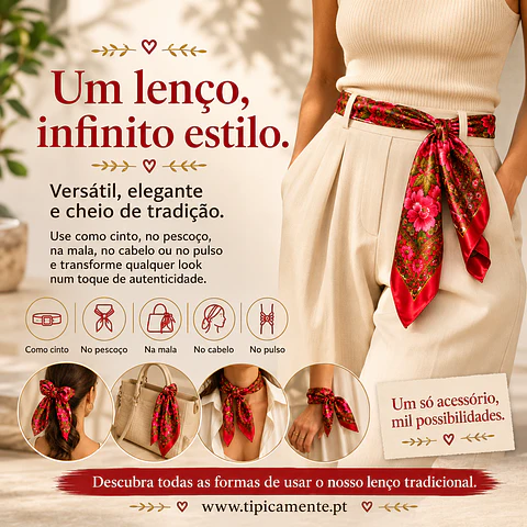 Lenço Tradicional Português 1,20 m