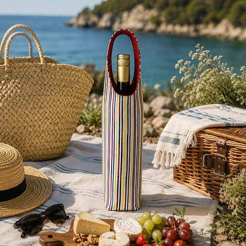 Handmade fabric bottle holder
