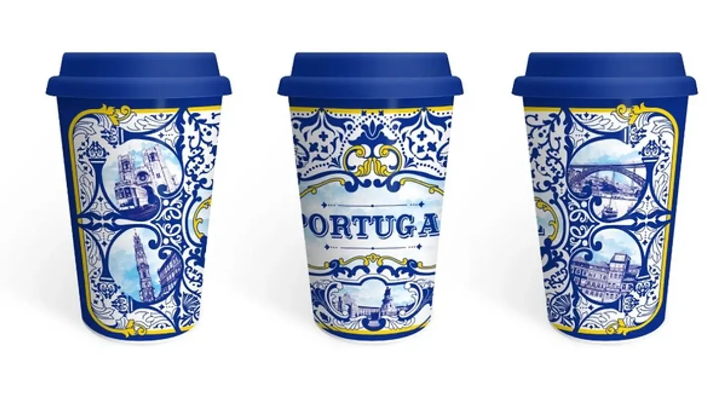 Copo de Viagem Térmico – Motivos de Azulejos Portugueses 2