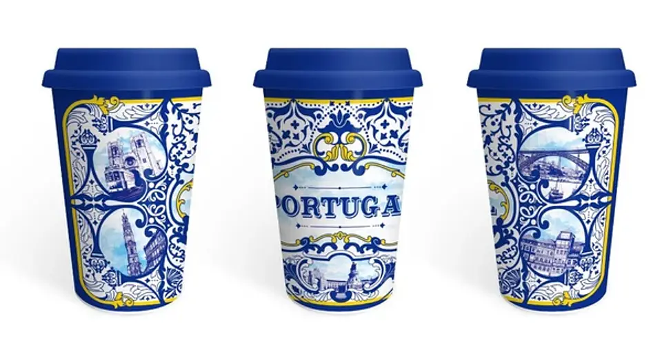 Copo de Viagem Térmico – Motivos de Azulejos Portugueses 2