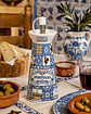 Juego de vinagreras de cerámica con motivos de azulejos portugueses – 16,5 cm - Miniatura 1