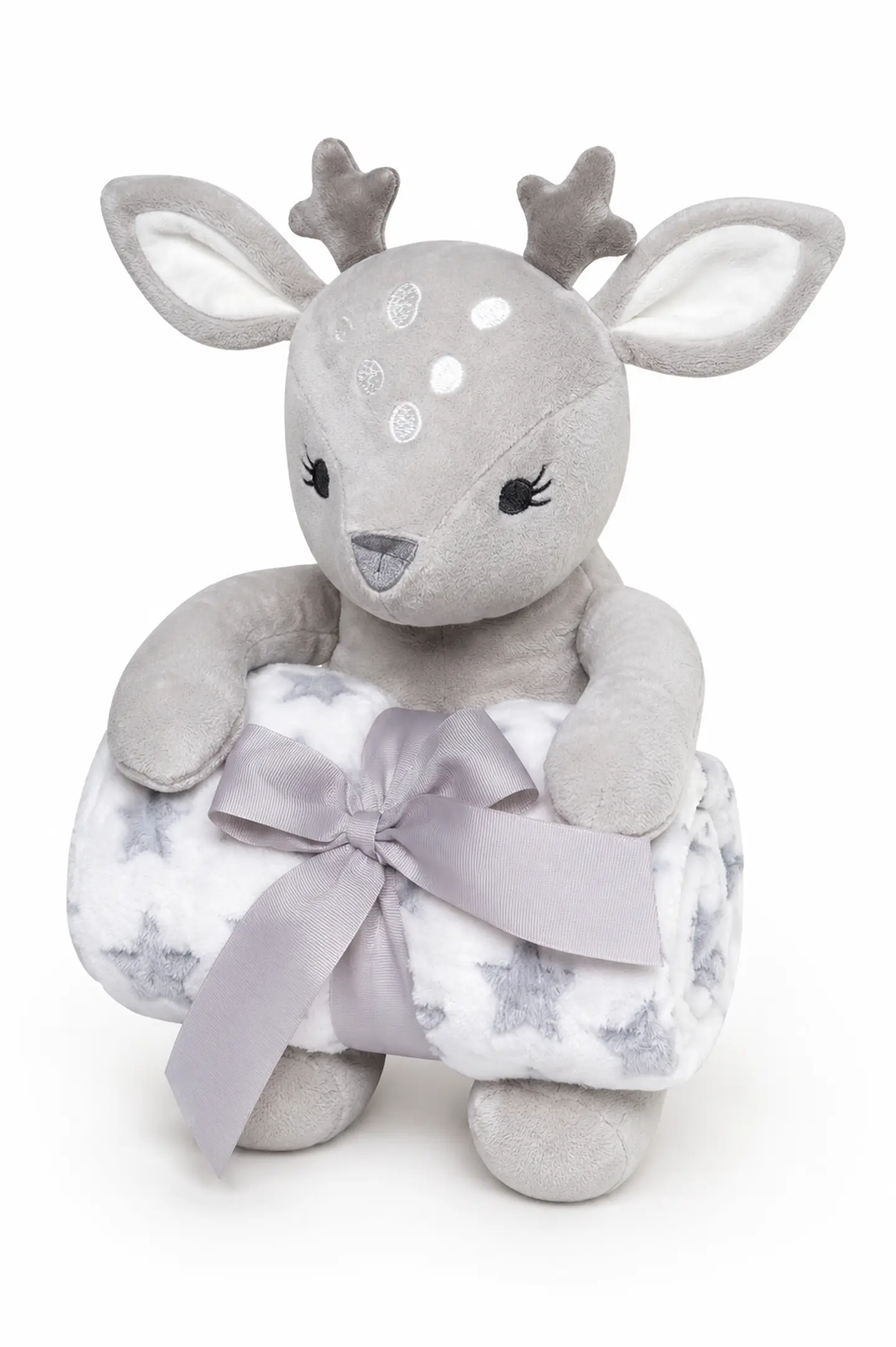 Baby Blanket and Plush Toy Set — Gray 1