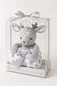 Conjunto de manta y peluche para bebé — Gris - Miniatura 1