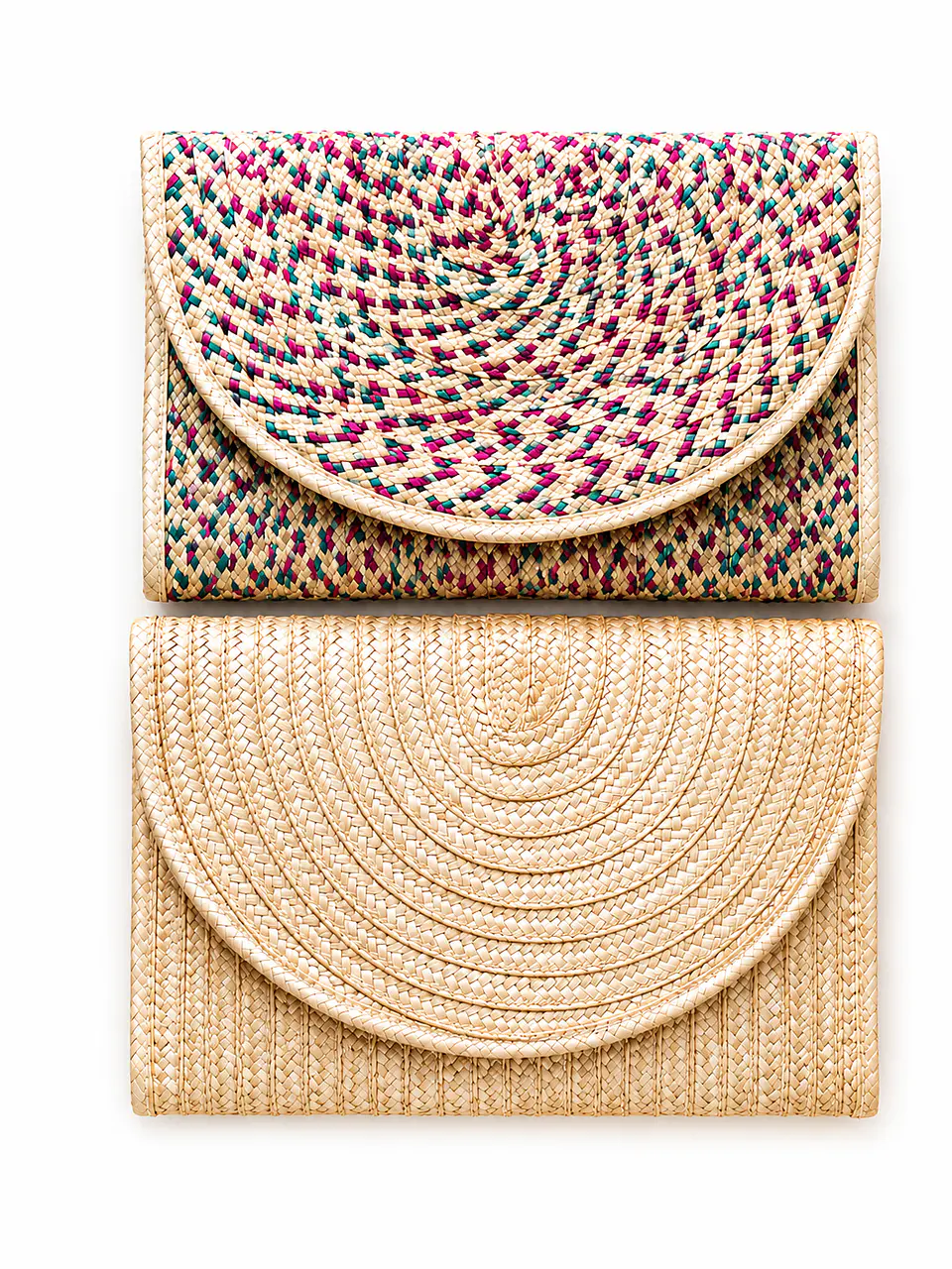 Bolso tipo cartera de palma artesanal 2