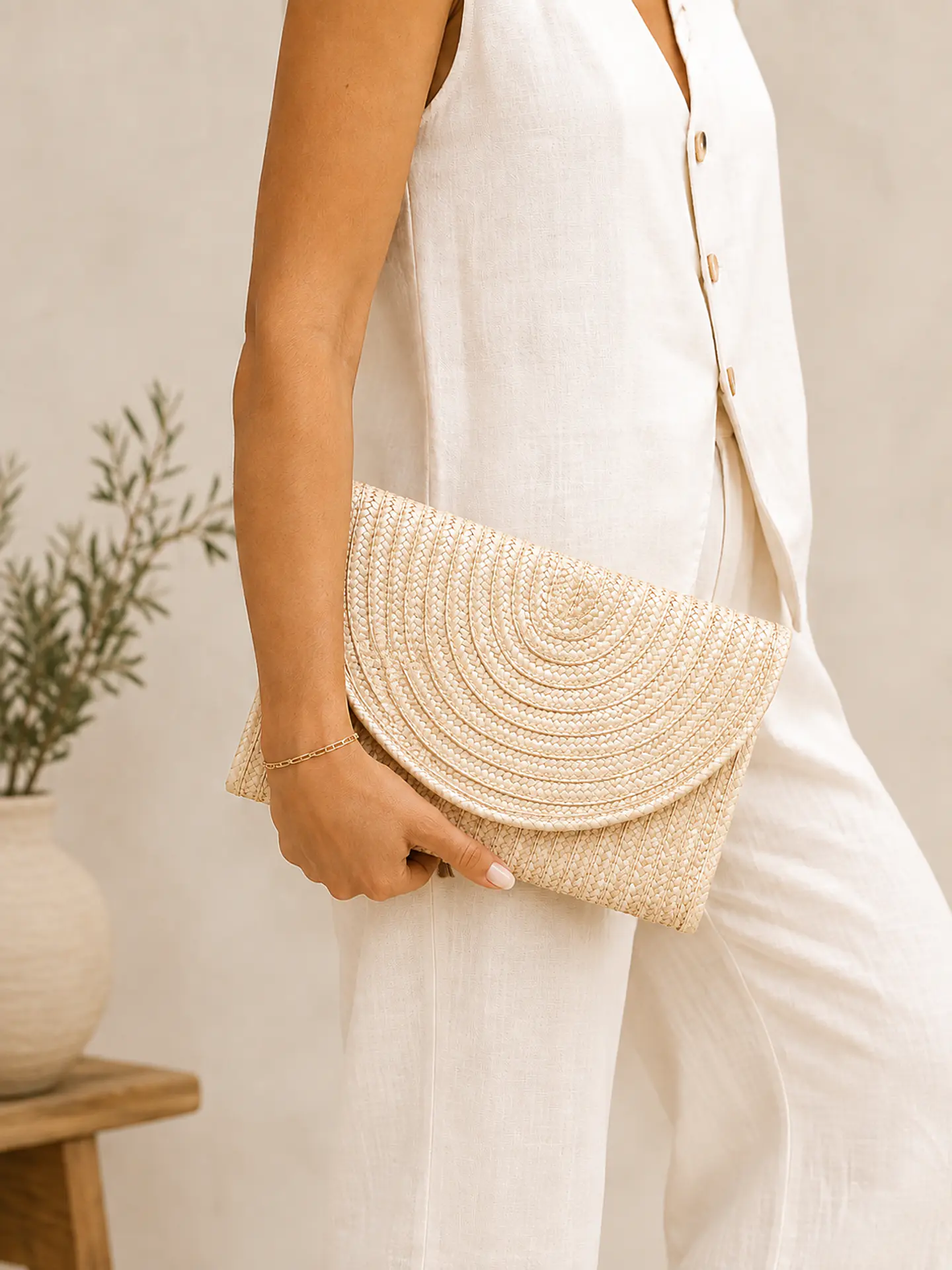 Bolso tipo cartera de palma artesanal 5