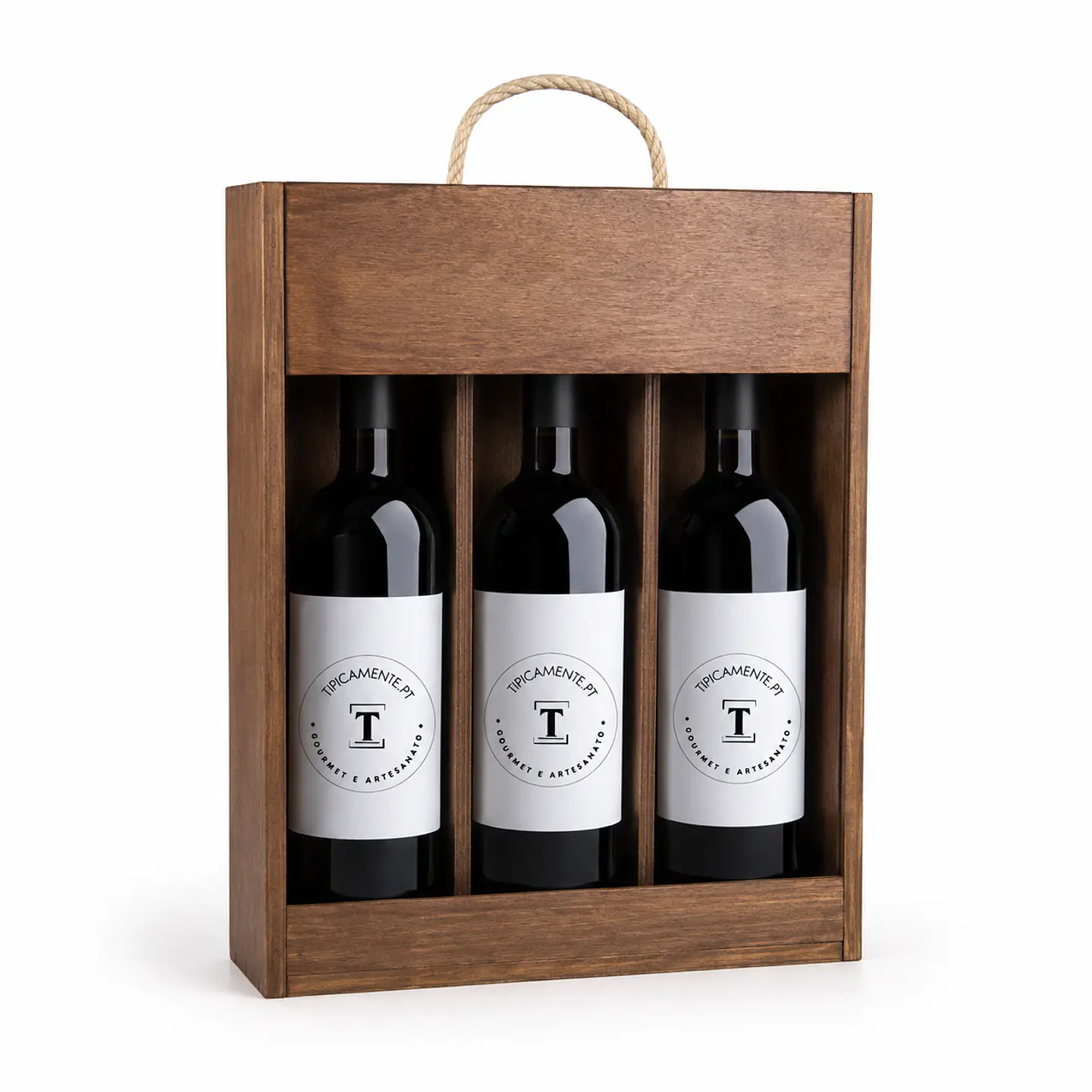 Coffret de dégustation de vins en caisse en bois 1